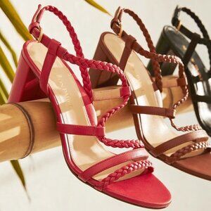 MARION PARKE Hannah 85mm Sandals Coral Orange Womens 7.5